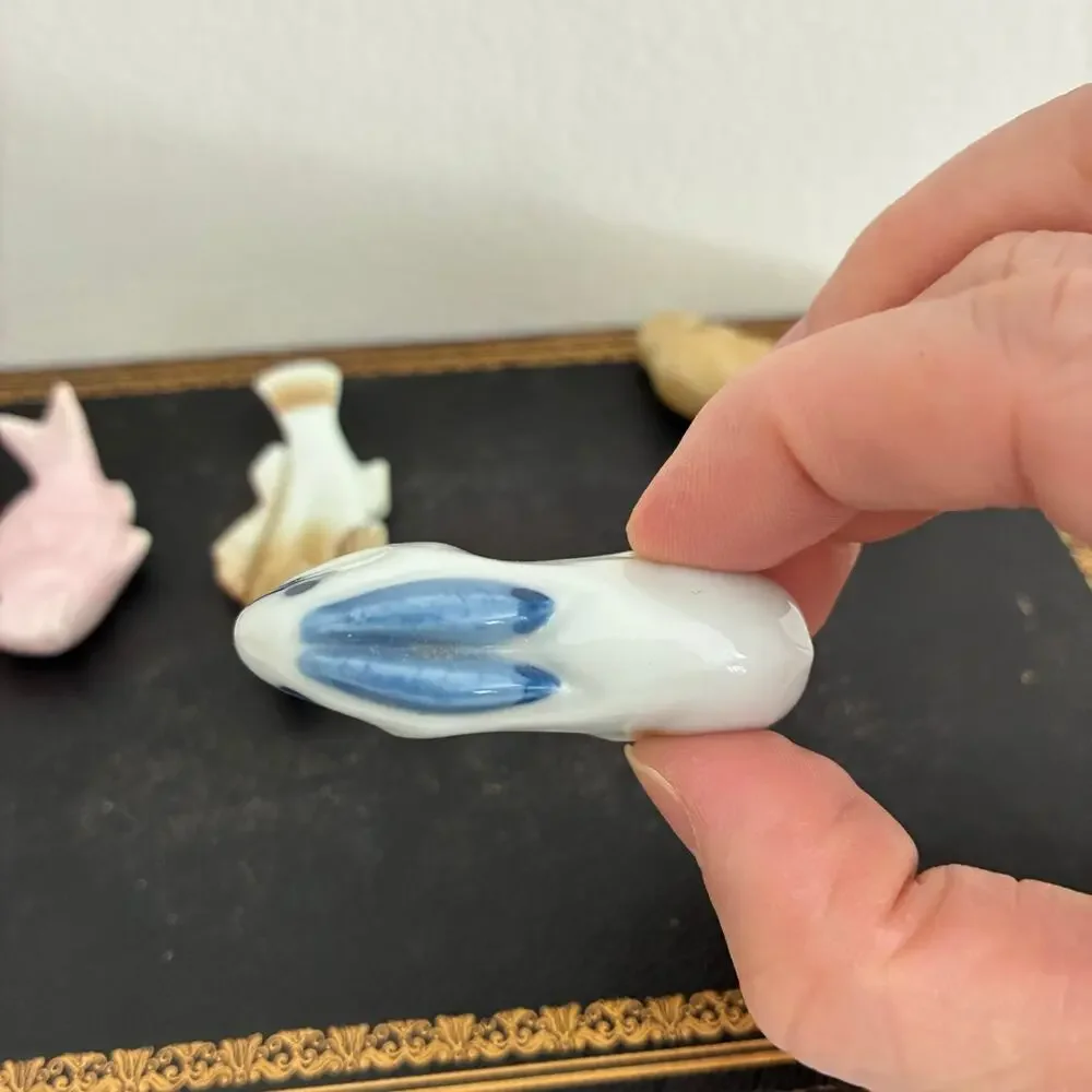 Japanese Ceramic Chopstick Rests Set Animal Fish Rabbit - Picture 3 of 7